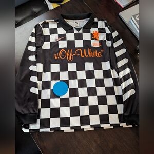 Nike x Off-White Mercurial NRG X Football Jersey 'Black Total Orange', Size XL